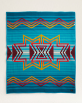 MANY NATIONS BLANKET<br>TURQUOISE MULTI