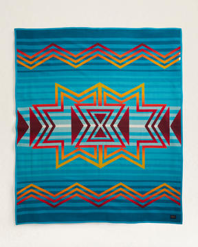 MANY NATIONS BLANKET<br>TURQUOISE MULTI