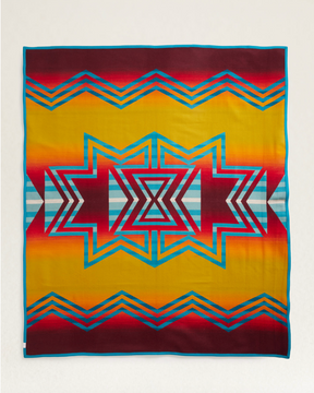 MANY NATIONS BLANKET<br>TURQUOISE MULTI