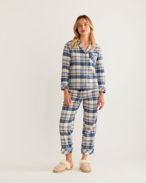 Women's Pajama Set <br> Blue/Ivory Plaid