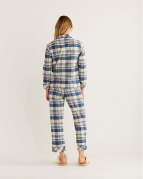 Women's Pajama Set<br>Blue/Ivory Plaid