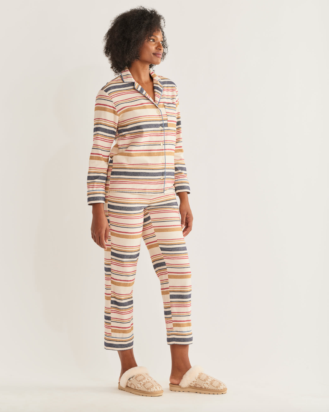 Women's Pajama Set <br> Ivory Scout Stripe