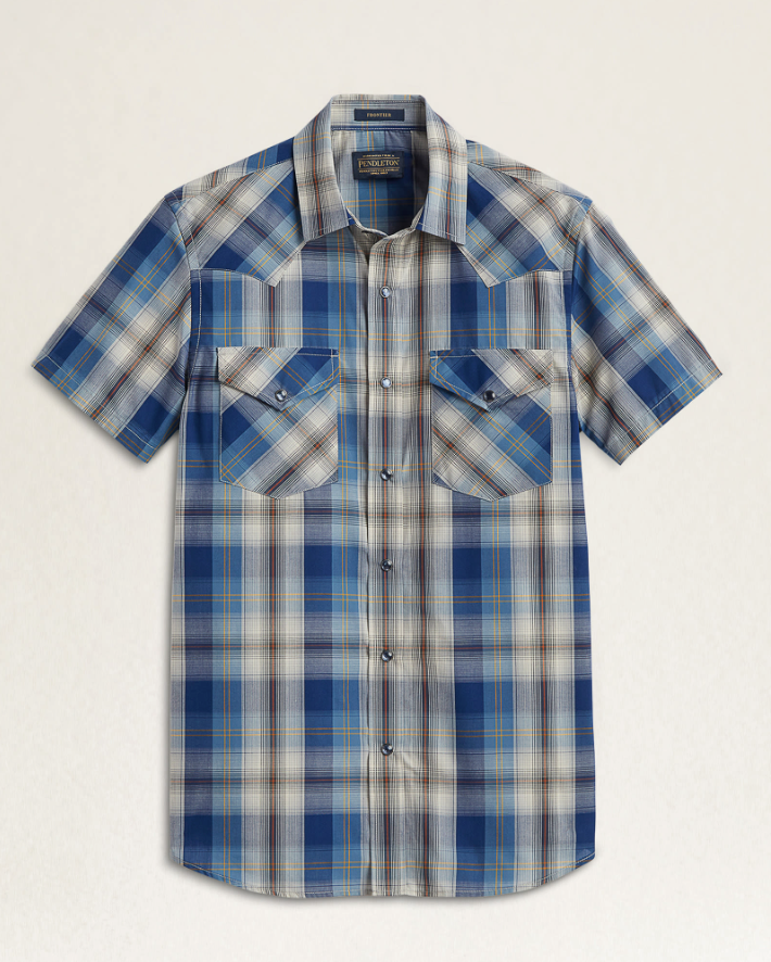 Frontier Shirt - Short-Sleeve<br>Green/Ecru Ombre