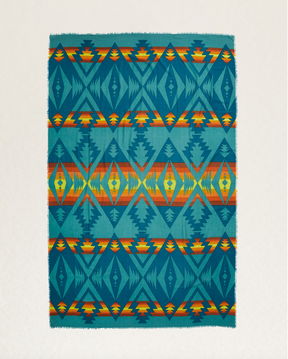 PASCO BRIGHT FEATHERWEIGHT WOOL SCARF<br>TURQUOISE