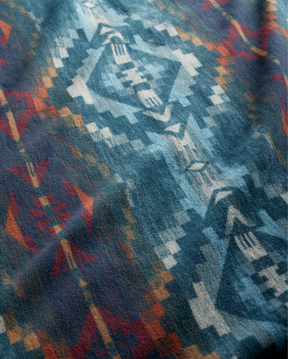 CARICO LAKE/STRIPE ORGANIC COTTON THROW GIFT PACK<br>MARINE/SHALE