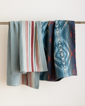 Organic Cotton Throw Gift Pack<br>Marine/Shale