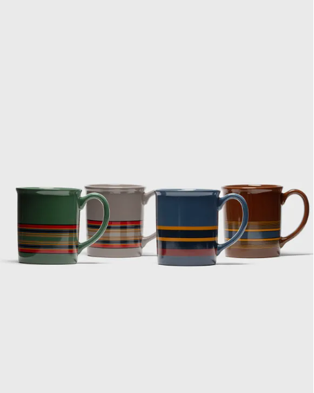 12 oz Ceramic Mug Set<br>Yakima Camp Stripe