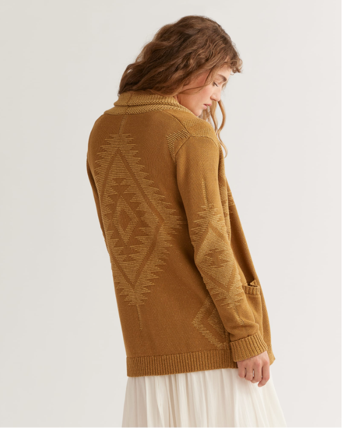 Heritage Graphic Cardigan<br>Bronze/Curry
