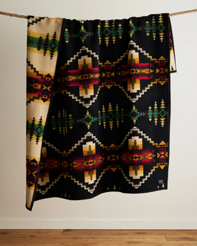 FOUR CORNERS BLANKET<br>BLACK MULTI