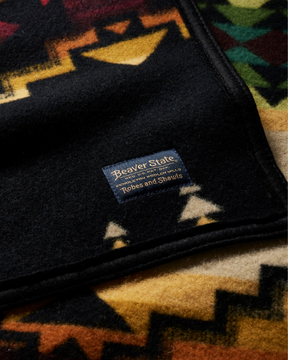 FOUR CORNERS BLANKET<br>BLACK MULTI