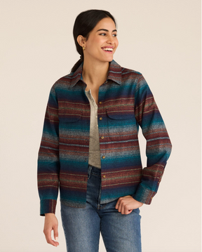 WOMEN'S STRIPED BOARD SHIRT<br>BLUE MULTI