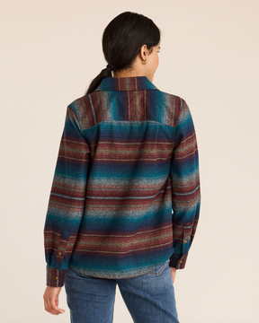 WOMEN'S STRIPED BOARD SHIRT<br>BLUE MULTI