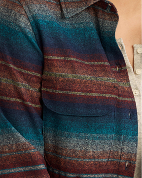 WOMEN'S STRIPED BOARD SHIRT<br>BLUE MULTI