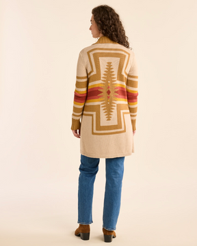 WOMEN'S HARDING OPEN CARDIGAN<br>SANDSHELL MULTI