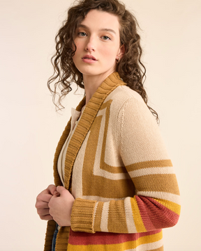 WOMEN'S HARDING OPEN CARDIGAN<br>SANDSHELL MULTI