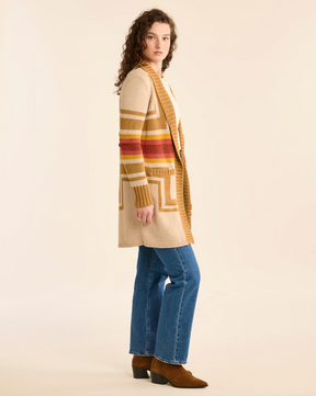 WOMEN'S HARDING OPEN CARDIGAN<br>SANDSHELL MULTI