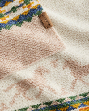 HORSE LAMBSWOOL SCARF<br>IVORY
