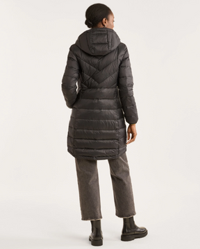 WOMEN'S SAPPHIRE LONG PACKABLE PARKA<br>TUCSON BLACK