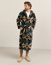 UNISEX WYETH TRAIL COTTON TERRY VELOUR BATHROBE<br>CHARCOAL