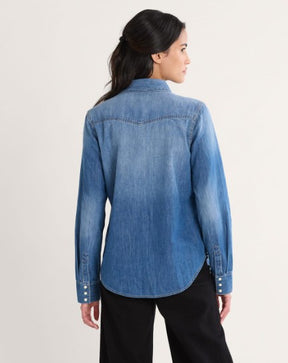 Chambray Gambler Shirt<br>Medium Blue
