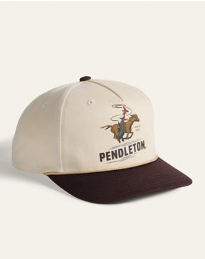 COWBOY FIVE PANEL SNAPBACK HAT<br>IVORY