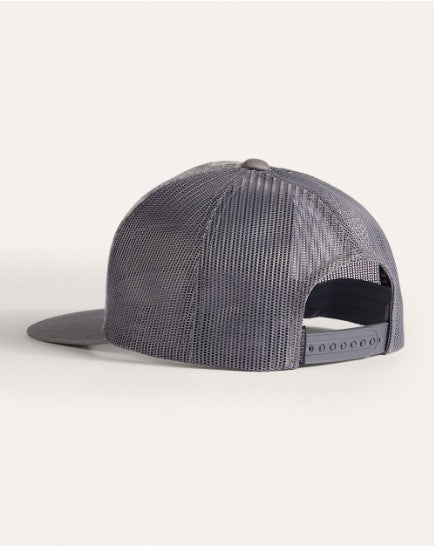 HARDING WOOL FIVE PANEL TRUCKER HAT<br>GREY