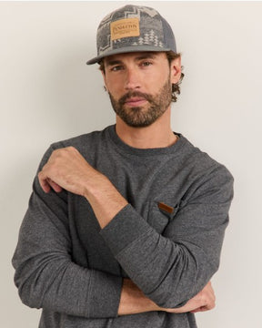 HARDING WOOL FIVE PANEL TRUCKER HAT<br>GREY