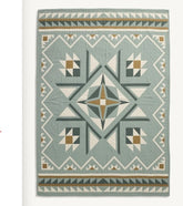 QUILTED STAR COTTON MATELASSE COVERLET<br>SHALE