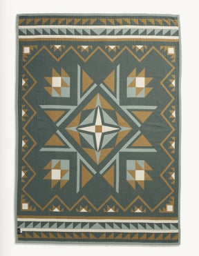 QUILTED STAR COTTON MATELASSE COVERLET<br>SHALE