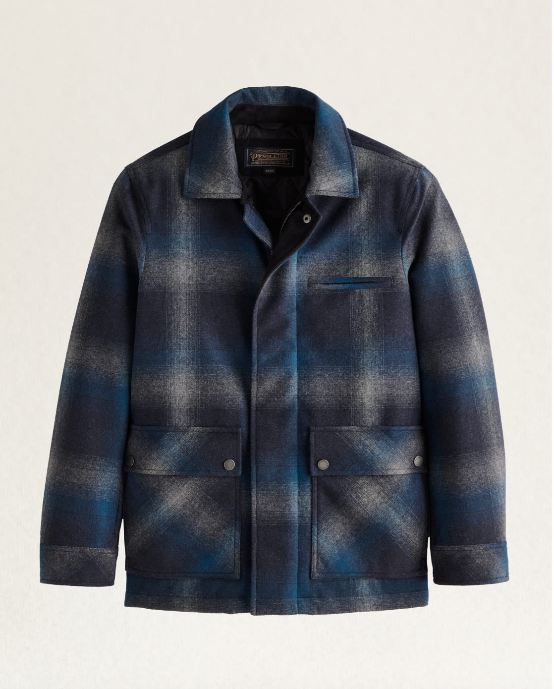MEN'S PLAID EUGENE FIELD JACKET, GREY/BLUE PLAID