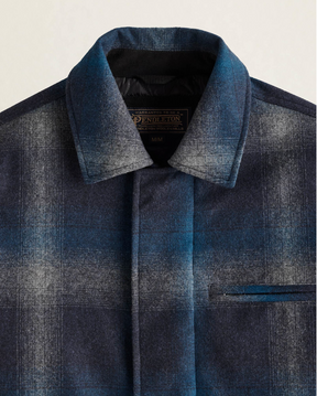 MEN'S PLAID EUGENE FIELD JACKET<br>GREY/BLUE PLAID