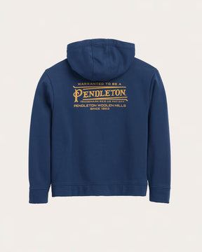 GRAPHIC ZIP-UP HOODIE<br>NAVY
