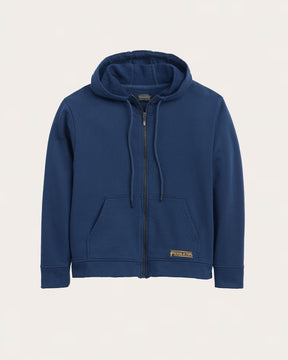 GRAPHIC ZIP-UP HOODIE<br>NAVY