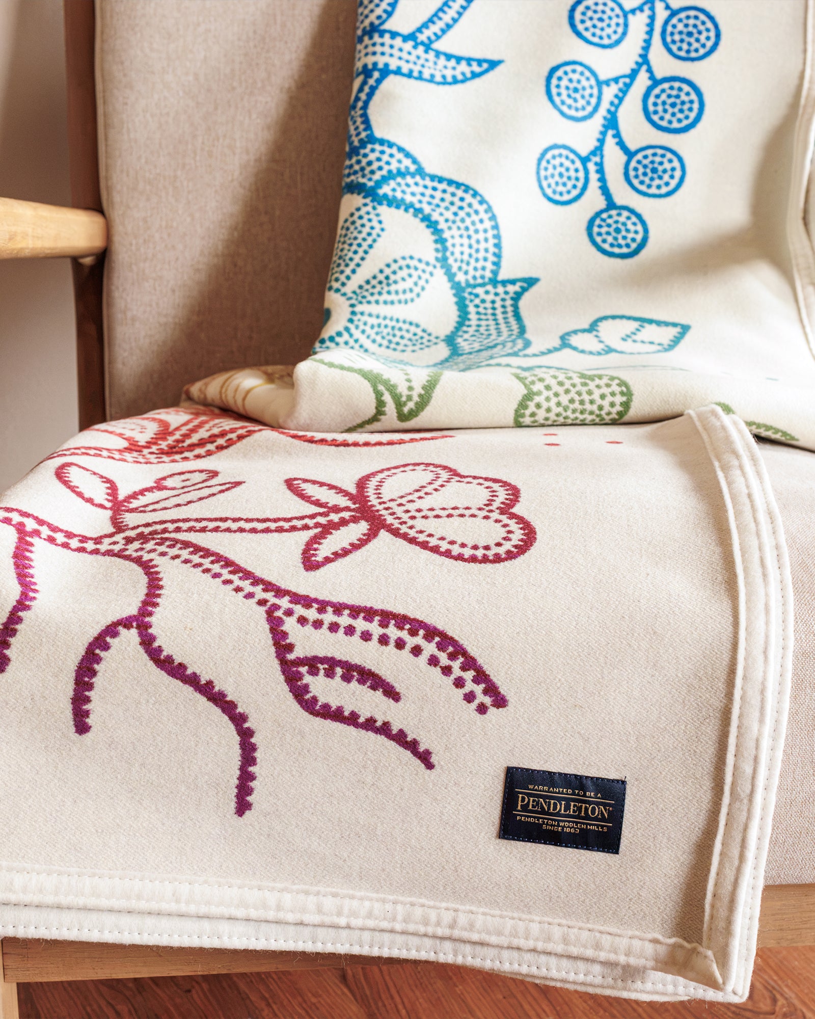 ALL THAT GROWS BLANKET - BY CHRISTI BELCOURT <br> IVORY MULTI