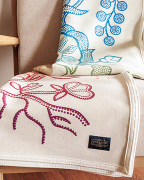 ALL THAT GROWS BLANKET - BY CHRISTI BELCOURT <br> IVORY MULTI
