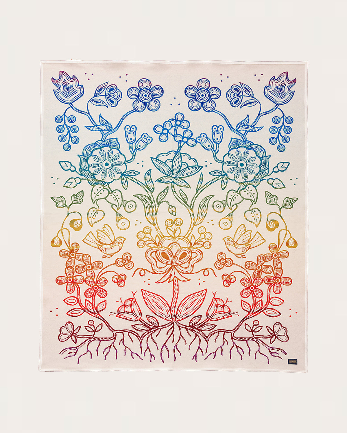 ALL THAT GROWS BLANKET - BY CHRISTI BELCOURT <br> IVORY MULTI