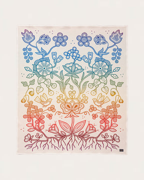 ALL THAT GROWS BLANKET - BY CHRISTI BELCOURT <br> IVORY MULTI