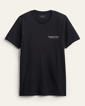 CHIEF JOSEPH GRAPHIC TEE<br>BLACK/BLUE