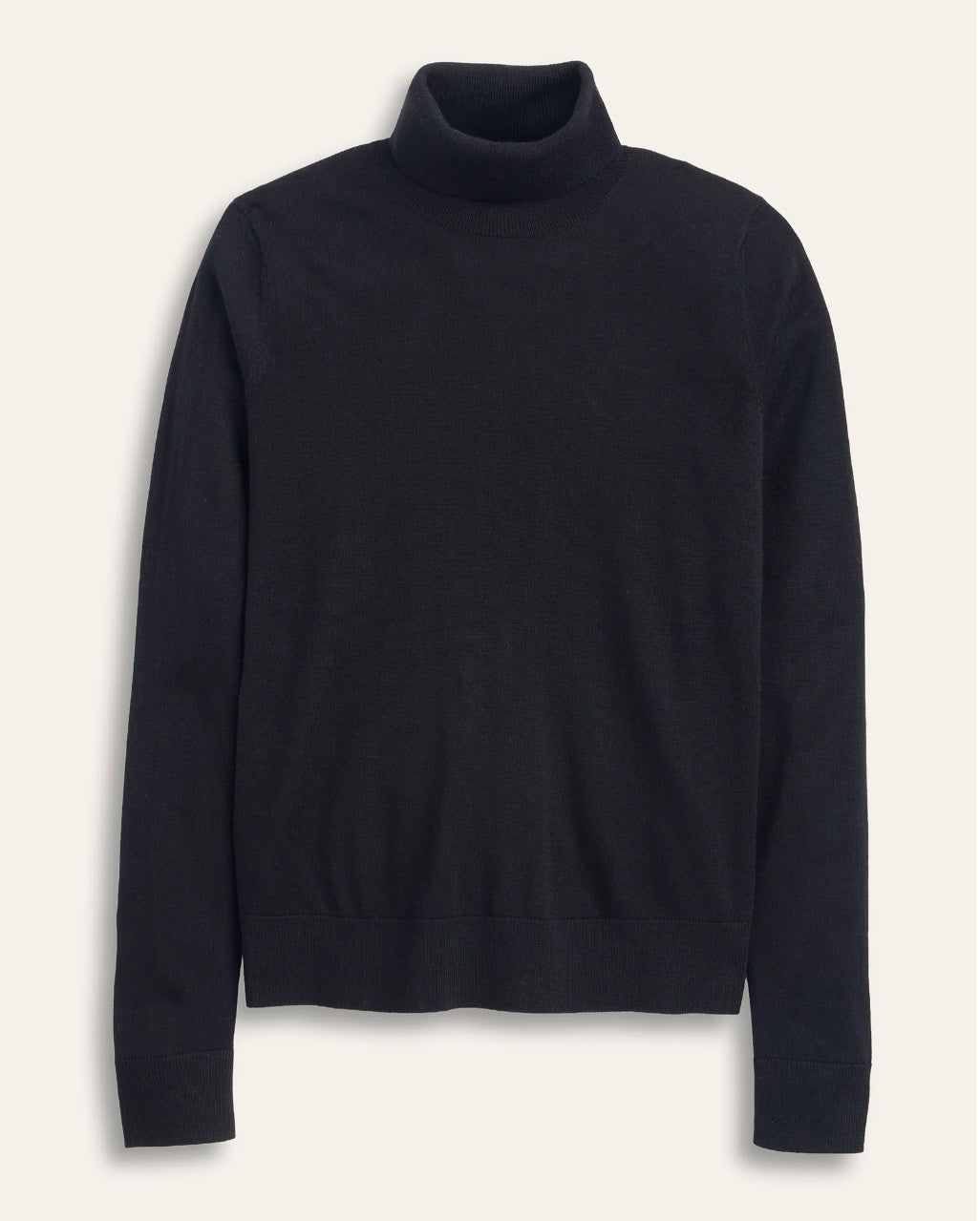 WOMEN'S MERINO TURTLENECK<br>BLACK