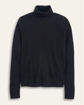 WOMEN'S MERINO TURTLENECK<br>BLACK
