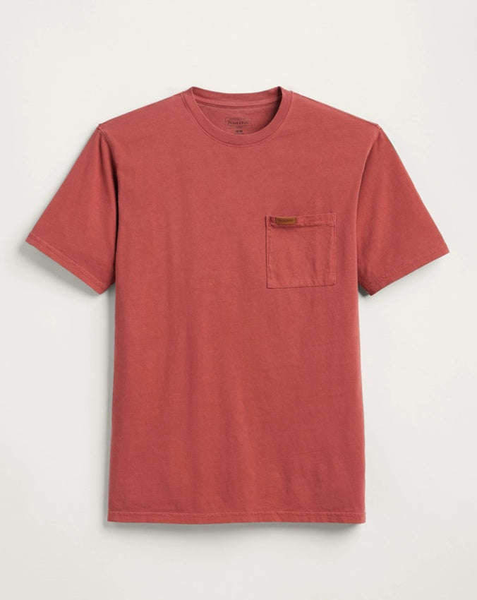 MEN'S SHORT-SLEEVE DESCHUTES POCKET TEE<br>Brick Red