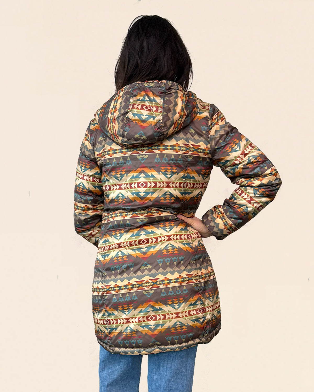 WOMEN'S SAPPHIRE LONG PACKABLE PARKA<br>SOLSTICE CANYON BROWN