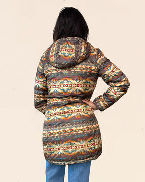 WOMEN'S SAPPHIRE LONG PACKABLE PARKA<br>SOLSTICE CANYON BROWN