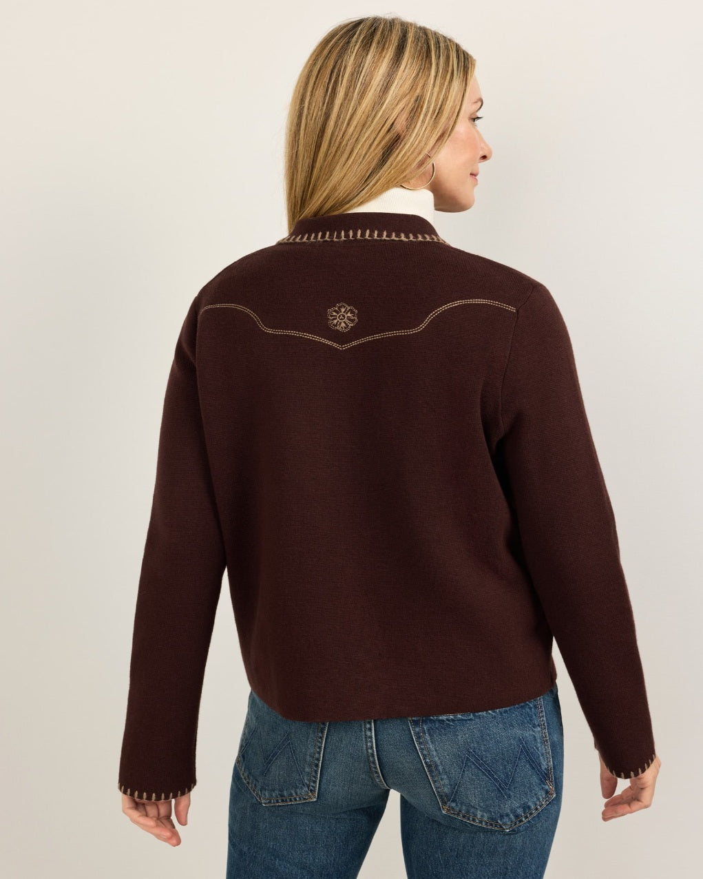 PENDLETON SOUVENIR CARDIGAN<br>DARK CHOCOLATE