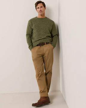 WOOL CREW<br>OLIVE HEATHER