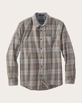 SAMPLE - MEN'S PLAID MERINO LODGE SHIRT<br>GREY/TAN PLAID