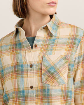 THE PERFECT ONE POCKET SHIRT<br>IVORY MULTI PLAID