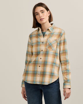 THE PERFECT ONE POCKET SHIRT<br>IVORY MULTI PLAID