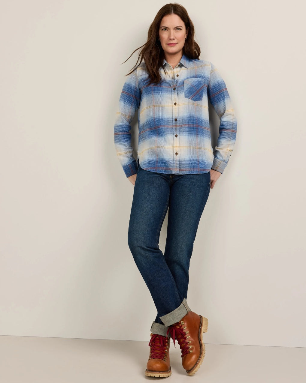 THE PERFECT ONE POCKET SHIRT<br>LIGHT BLUE OMBRE