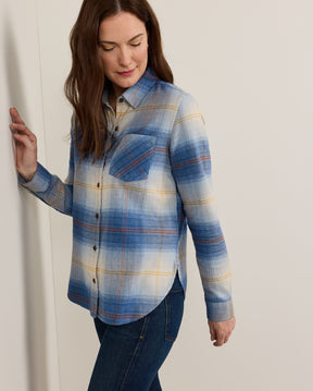 THE PERFECT ONE POCKET SHIRT<br>LIGHT BLUE OMBRE